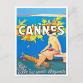 Cannes France vintage Briefkaart (Voorkant)