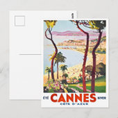 Cannes France vintage Briefkaart (Voorkant / Achterkant)