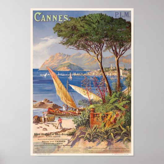 Cannes France Vintage Poster 1900 (Devant)