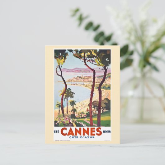 Cannes Frankrijk  Rivièra Reizen Briefkaart (Staand voorkant)