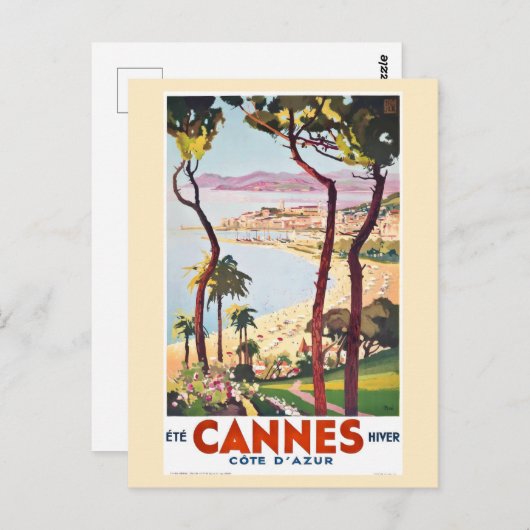 Cannes Frankrijk  Rivièra Reizen Briefkaart (Voorkant / Achterkant)