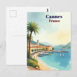 Cannes Frankrijk Vintage Bekende Reisbestemming Briefkaart