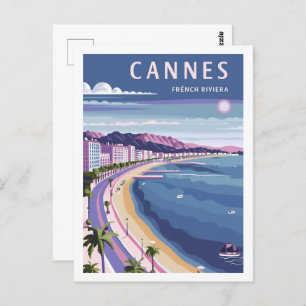 Cannes Frankrijk Vintage Beroemde Reisplaats Briefkaart