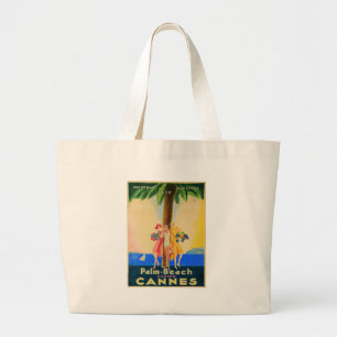  Cannes Frans reizen Grote Tote Bag