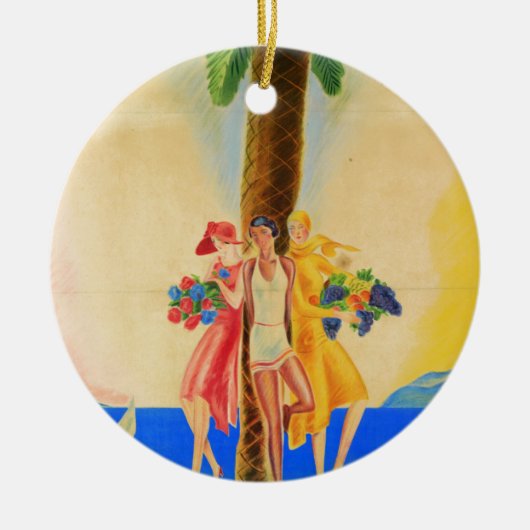  Cannes Frans reizen Keramisch Ornament (Voorkant)