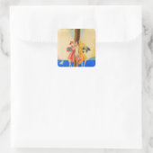  Cannes Frans reizen Vierkante Sticker (Tas)