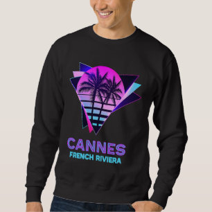 Cannes Franse Riviera 80s Palm Tree Retro Vintage Trui