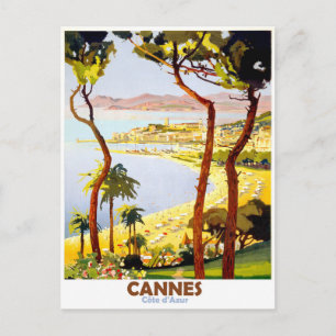 Cannes, Franse riviera, Frankrijk. Oude reis. Briefkaart