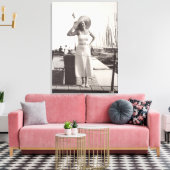 Cannes jaren '30 canvas afdruk (Insitu (Woonkamer))