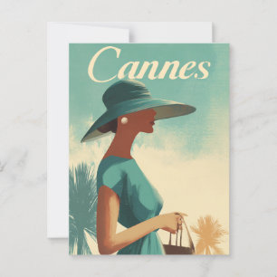 Cannes mode vintage briefkaart