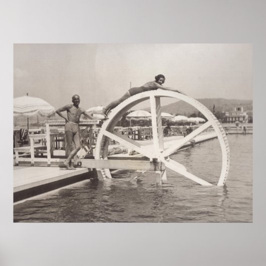 Cannes, op het strand in 1935 poster (Voorkant)