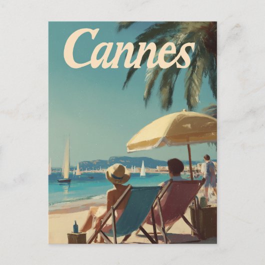 Cannes vintage briefkaart (Voorkant)