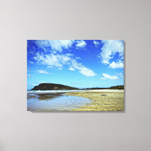 Cannibal Bay, Catlins: Nieuw-Zeelands canvas Afdruk