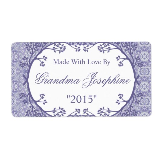 Canning Fabriqué Avec Amour Alimentation Étiquette (Devant)