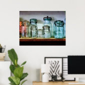 Canning Jars op Shelf Poster (Thuiskantoor)