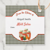 Canning Label Salsa Square Hang Label (Achterkant)