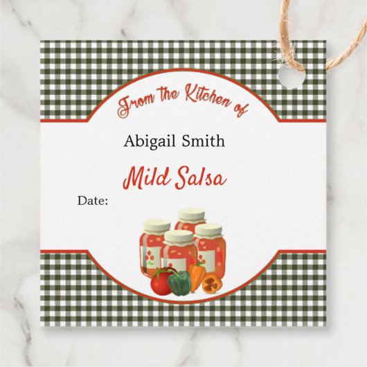Canning Label Salsa Square Hang Label (Achterkant)