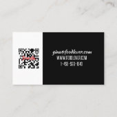 Canning QR Code Chef Carte de visite (Dos)