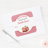 Canning Tomaten en Gingham Square Sticker (Envelop)