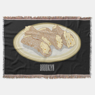Cannoli cartoon illustratie deken