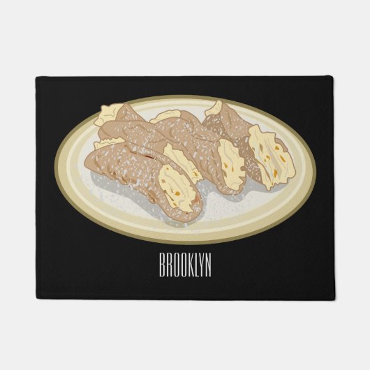 Cannoli cartoon illustratie deurmat (Voorkant)