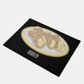 Cannoli cartoon illustratie deurmat (Schuin)