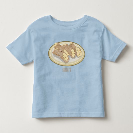 Cannoli cartoon illustratie kinder shirts (Voorkant)
