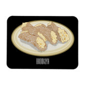 Cannoli cartoon illustratie magneet (Horizontaal)