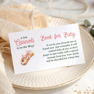 Cannoli Roze Strik Meisje Italiaans Boek Voor Baby Informatiekaartje
