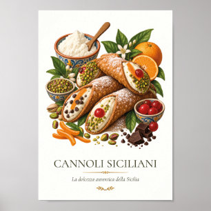 Cannoli Siciliani – Klassiek Italiaans dessert Poster