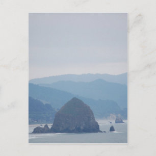 Cannon Beach Haystack in de mist Briefkaart
