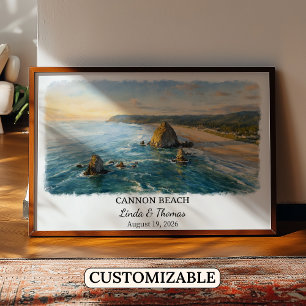 Cannon Beach Muurkunst, Oregon Poster, Oregon Kust Poster