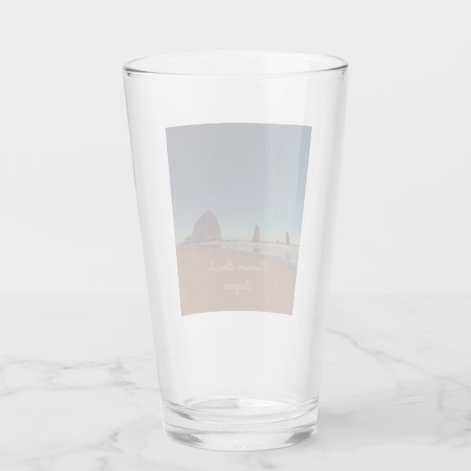Cannon Beach Oregon Haystack Glas (Achterkant)