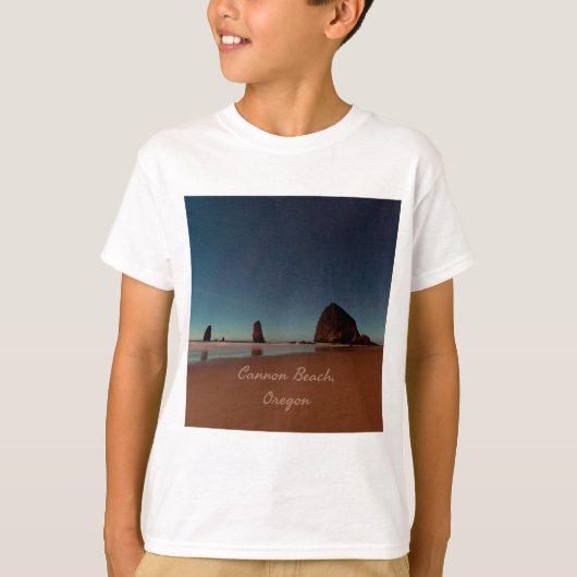 Cannon Beach Oregon Haystack T-shirt (Voorkant)