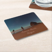Cannon Beach Oregon Haystack Vierkante Kartonnen Onderzetter (Schuin)
