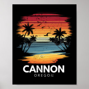 Cannon Beach Oregon Surfplank Surfen Vintage Poster