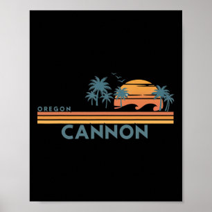 Cannon Beach Oregon Zomer Vakantie Vintage 70's Poster