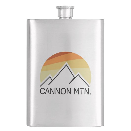 Cannon Mountain New Hampshire Retro Flacon (Voorkant)