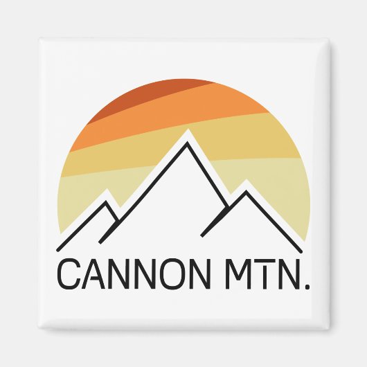 Cannon Mountain New Hampshire Retro Magneet (Voorkant)