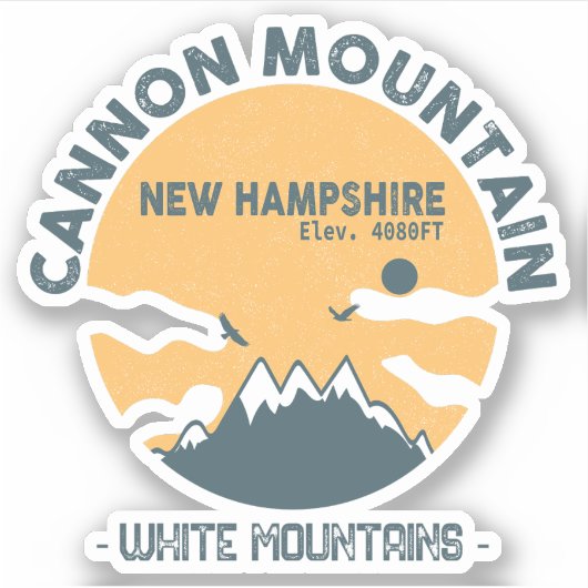 Cannon Mountain New Hampshire - Retro Sticker (Voorkant)