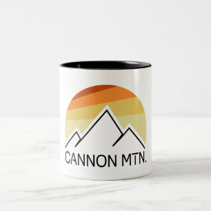 Cannon Mountain New Hampshire Retro Tweekleurige Koffiemok