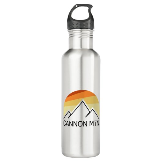 Cannon Mountain New Hampshire Retro Waterfles (Voorkant)