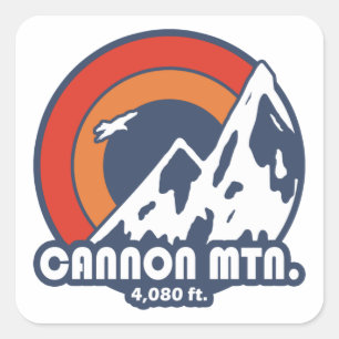 Cannon Mountain New Hampshire Sun Eagle Vierkante Sticker