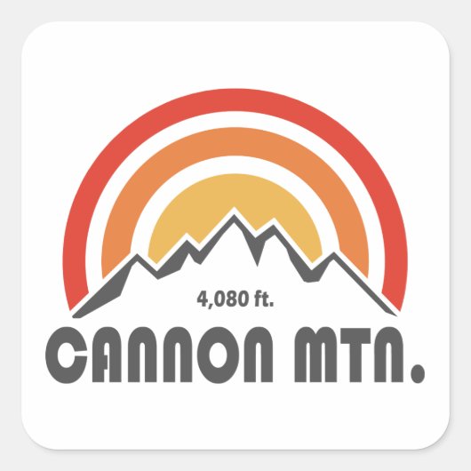 Cannon Mountain New Hampshire Vierkante Sticker (Voorkant)