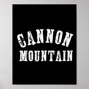 Cannon Mountain Rustieke Grungy Ambachtelijke Dapp Poster