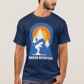 Cannon Mountain Ski Sunset Retro T-shirt (Voorkant)