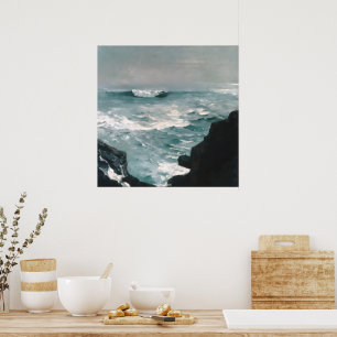 Cannon Rock (1895) Affiche en huile sur toile