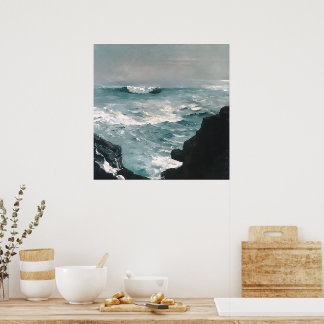 Cannon Rock (1895) Affiche en huile sur toile
