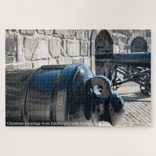 Cannons Edinburgh Castle. Legpuzzel (Horizontaal)