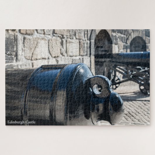 Cannons Edinburgh Castle. Legpuzzel (Horizontaal)